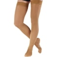 thumbnail image 1 of Made in USA - Womens Compression Thigh High 20-30mmHg for Edema - Beige, Medium, 1 of 11