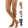 thumbnail image 1 of Made in USA - Womens Sheer Compression Stockings 20-30mmHg - Beige, Medium, 1 of 11