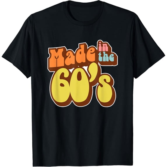 Made in the 60s Retro T-Shirt Black X-Large