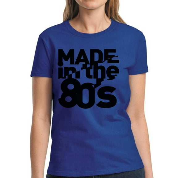 Made in the 80's Black Shirt for Women - S M L XL 2XL 3XL Retro Costume 80s Graphic Tee - T-Shirt 80s Party Tee Gift