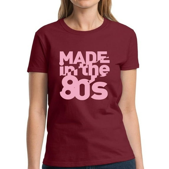 Made in the 80's Light Pink Shirt for Women - S M L XL 2XL 3XL Retro Costume 80s Graphic Tee - T-Shirt 80s Party Tee Gift