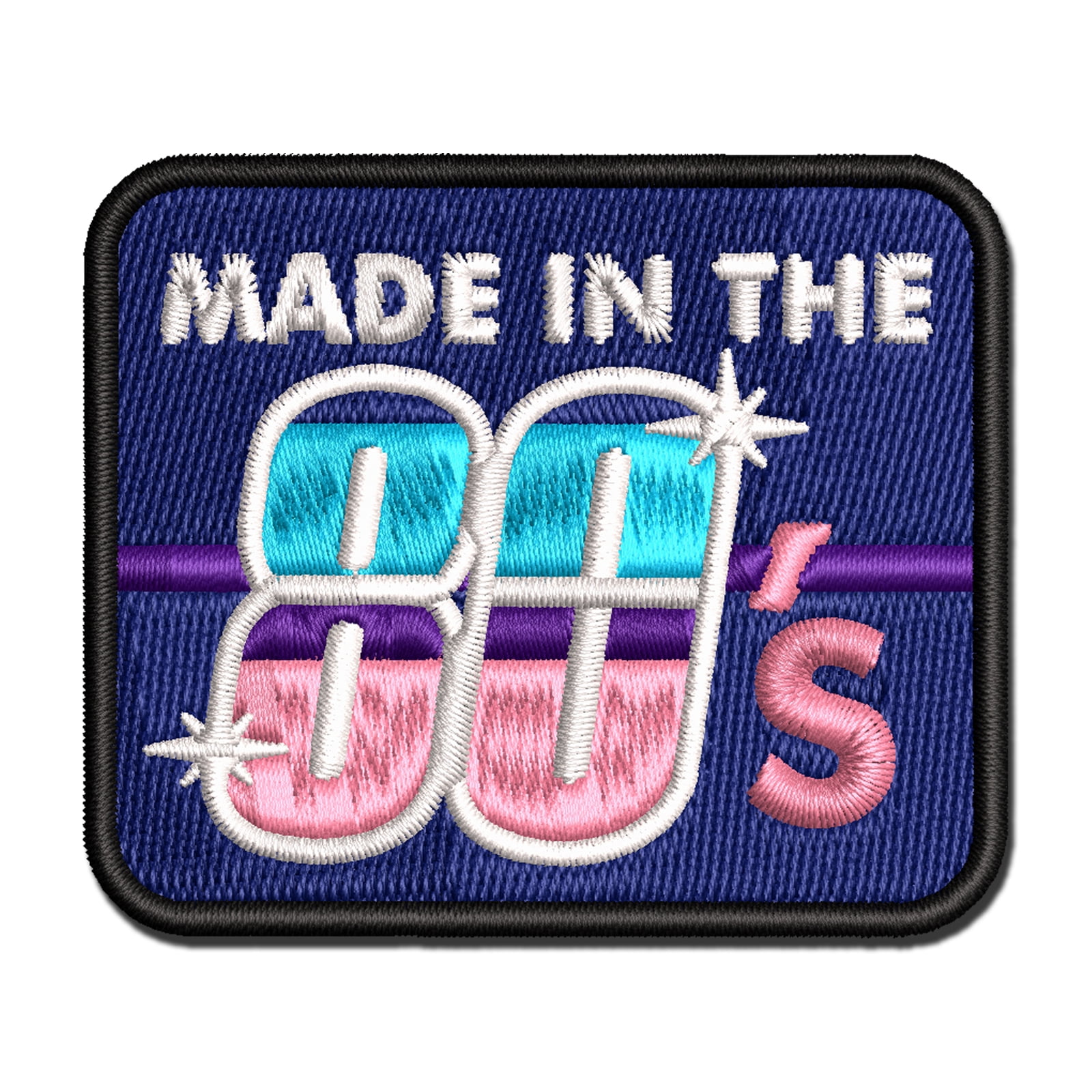 Made in the 80s Retro Vintage 1980 Applique Multi-Color Embroidered Iron-On Patch - 3.5 Inch Large
