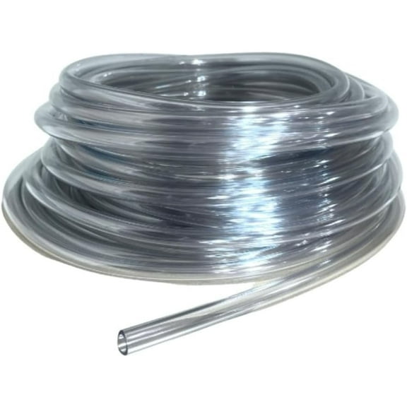 Made in the USA 1/2"ID x 5/8 OD Tubing. Phthalate free, BPA free, FDA compliant clear PVC tubing - 25 Feet