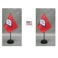 thumbnail image 1 of Made in the USA. 2 Arkansas 4"x6" Miniature Desk & Table Flags Includes 2 Flag Stands & 2 Arkansas Small Mini Stick Flags, 1 of 1