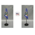 thumbnail image 1 of Made in the USA. 2 New York 4"x6" Miniature Desk & Table Flags Includes 2 Flag Stands & 2 New York State Small Mini Stick Flags, 1 of 1