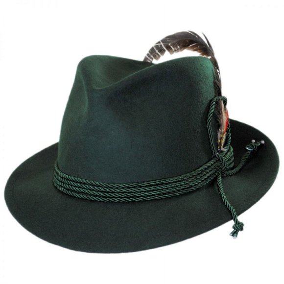 Made in the USA - Classics Bavarian Wool Felt Hat - S - Dark Green