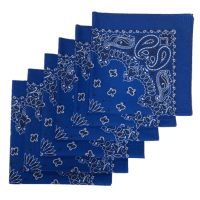 Made in the USA Paisley  Bandanas - 6 Pack, 22" x 22", 100% Cotton