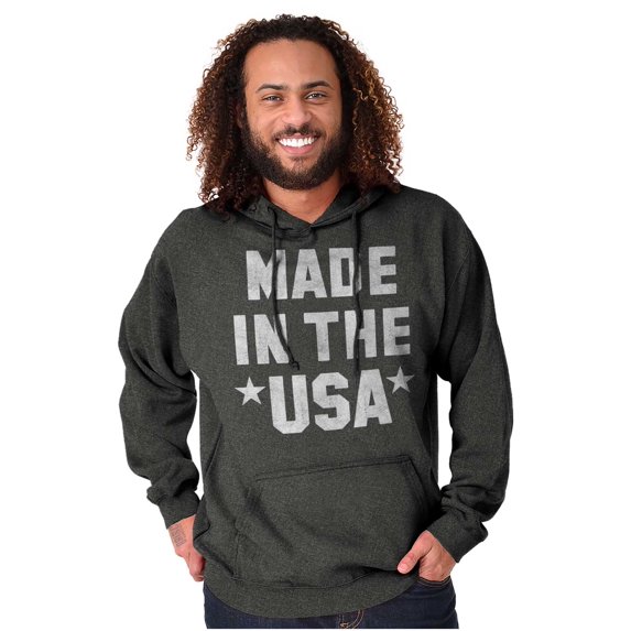 Made in the USA Patriotic Pride Stars Hoodie Sweatshirt Women Men Brisco Brands X