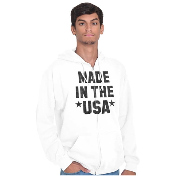 Made in the USA Patriotic Pride Stars Hoodie Sweatshirt Women Men Brisco Brands X