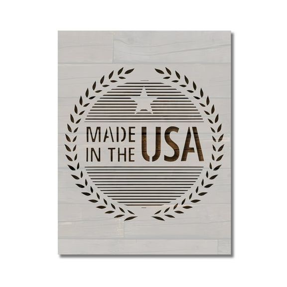 Made in the USA Symbol Sign Stencil Template Reusable 8.5 x 11 for Painting on Walls, Wood, Etc. By Stencilville