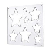 Made of Hardened-Acrylic 1/4" 8-in-1 Star Inlay Template | Router and Decorative Templates for Woodworking