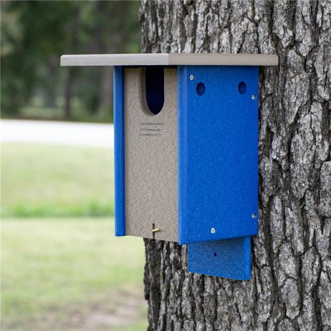 Blue and Gray Recycled Plastic Bird House