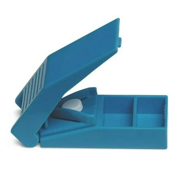 Made of Plastic, Discounted Stock! Tablet Splitter X1 Pill Box Cutter (Blue) Today Deals! Kpamnxio Kitchen Organizers and Storage