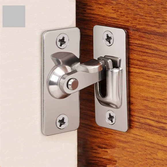 Made of stainless steel, 90 degree right angle door latch, a new benchmark for sliding bending door locks