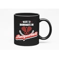 thumbnail image 1 of Made to Dominate Racquetball Quotes feat Racquets Cup, Black 11oz Ceramic Mug, 1 of 5