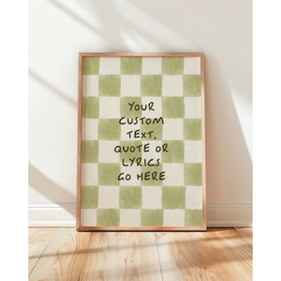 Made to Order Text Checkerboard Quote Modern Decor for Office Gym or Study Space Poster