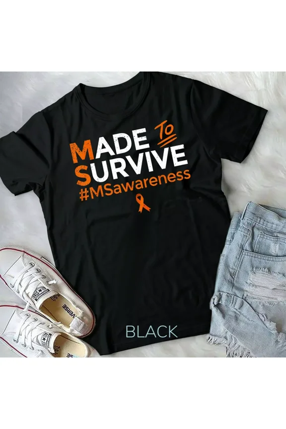 Made to Survive Multiple Sclerosis, MS Awareness and Support Graphic New Unisex T-Shirt