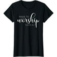 thumbnail image 1 of Made to Worship So Will I Praise Faith Christian T-Shirt Black Small, 1 of 4
