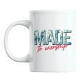 thumbnail image 1 of Made to Worship with Floral Design White Ceramic Coffee & Tea Mug (11oz), 1 of 6