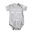thumbnail image 1 of Made with Lots of Love And A Little Bit of Science - Cute Newborn One-Piece - Funny Pregnancy Announcement Outfit Light Gray-style 6-9M, 1 of 5
