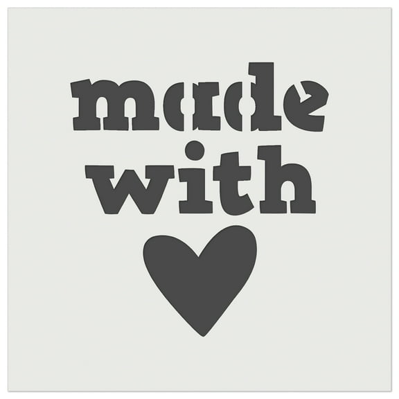 Made with Love Heart DIY Cookie Wall Craft Stencil - 5.5 Inch