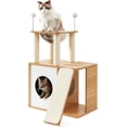 thumbnail image 1 of Made4Pets 35" Extra Tall Cat Tree Heavy Duty Condo with Scratch Post and Ramp, 1 of 9