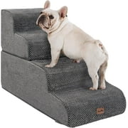 Made4Pets Dog Stairs Ramp for Bed, 4-Step Dog Steps for High Bed Couch Sofa Climbing, Gray