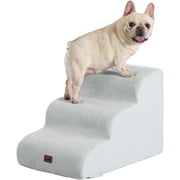 Made4Pets Dog Stairs Ramp for Small Dogs, 3-Step Dog Steps for Bed Couch Sofa and Chair, Gray