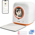 thumbnail image 1 of Self-Cleaning Litter Box, Automatic, Odor-Eliminating, 60L Capacity, Anti-Pinch, Hands-Free Waste Disposal with Waste Bags, White, 1 of 9