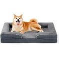 thumbnail image 1 of Made4pets Orthopedic Supportive Foam Dog Sofa Bed with Removable Washable Cover, Gray, 38"x28"x6.5", 1 of 9