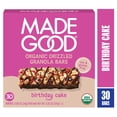 thumbnail image 1 of MadeGood Chocolate Drizzle Birthday Cake Granola Bars, 30 Healthy Snack Bars, 0.78 oz, 1 of 1