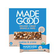 MadeGood Cookies & Crème Granola Bars, 6 Healthy Snack Bars, 0.85 oz Each