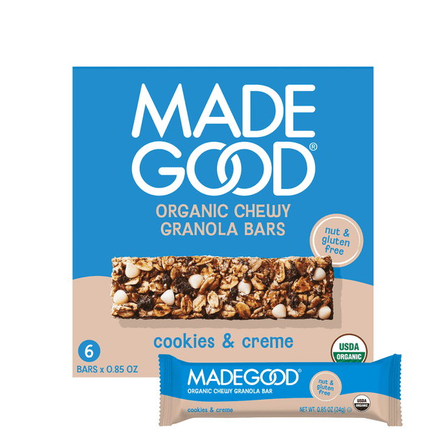 MadeGood Gluten Free Organic Cookies Creme Granola Bars 6 Healthy madegood-gluten-free-organic-cookies-creme-granola-bars-6-healthy