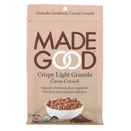 MadeGood, Crispy Light Granola, Cocoa Crunch, 10 oz Pack of 4