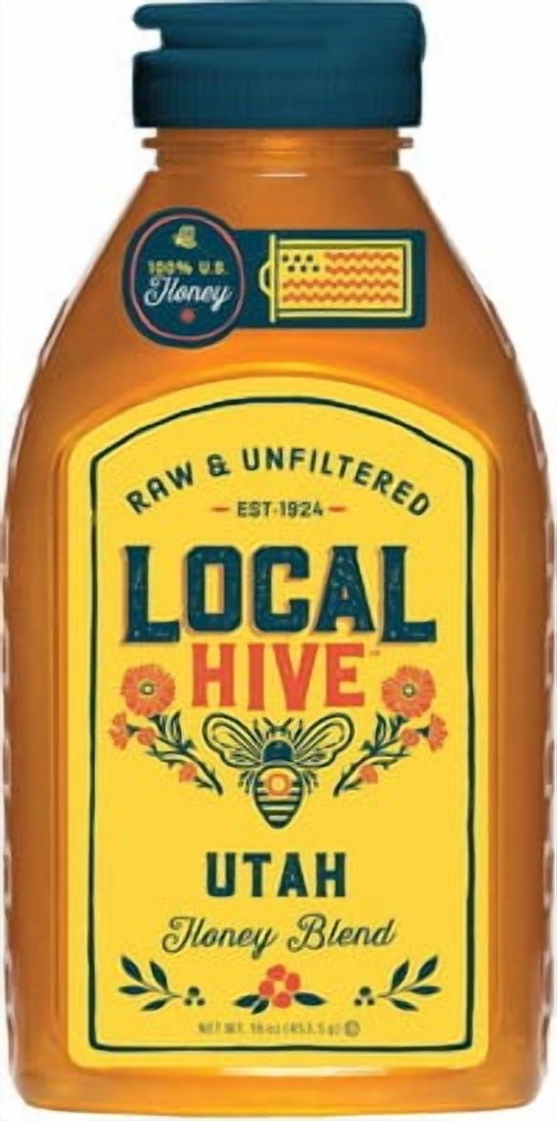 Local Hive Raw Utah Honey 16 oz (Pack of 6)