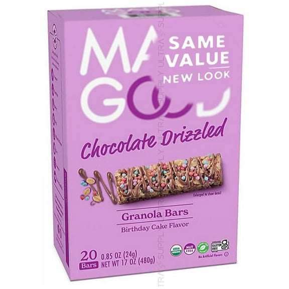 MadeGood, Granola Bars, Chocolate Drizzled, Birthday Cake, 20 Bars