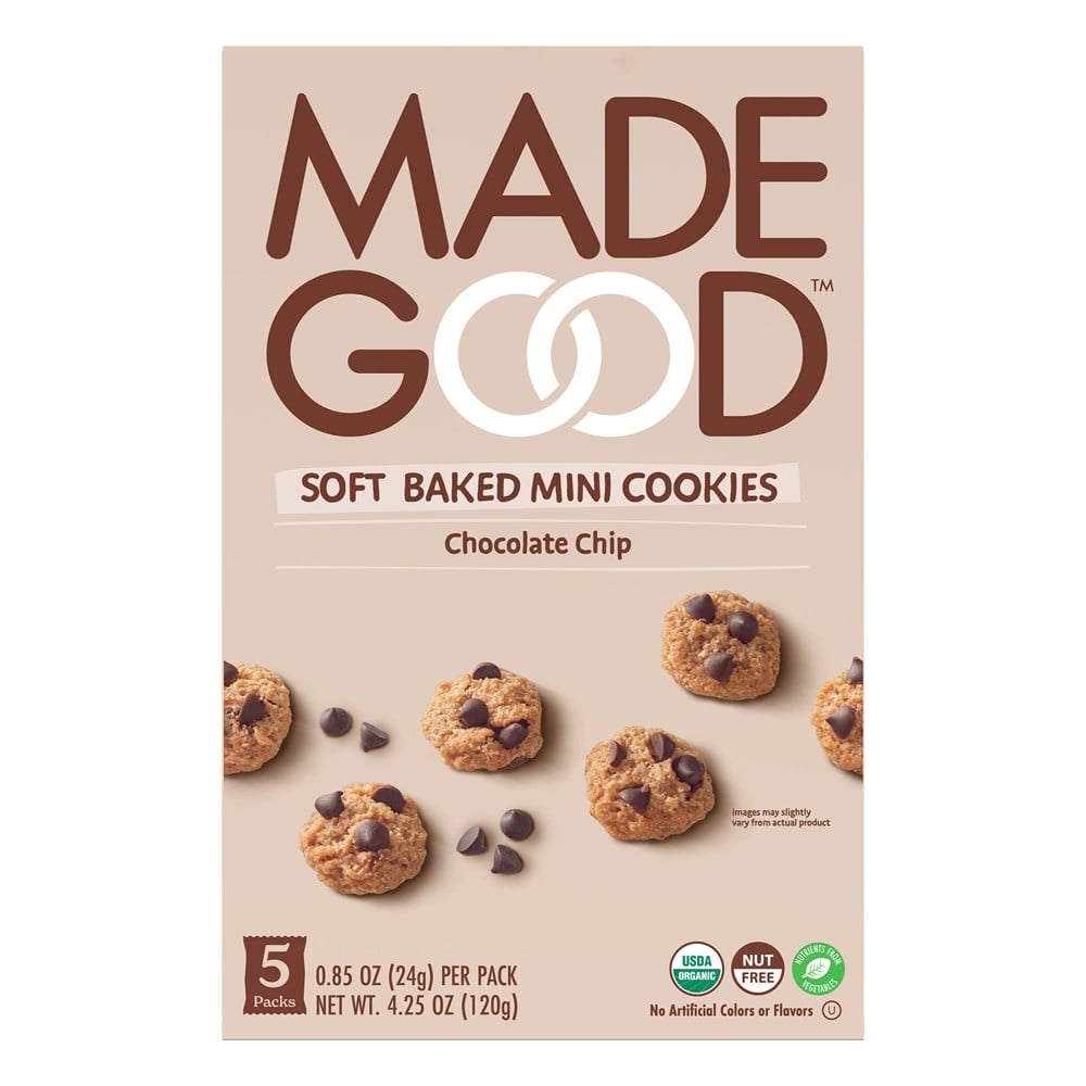 Madegood Organic Gluten Free Chocolate Chip Cookies Soft Baked - 12ct  Traypack : Target