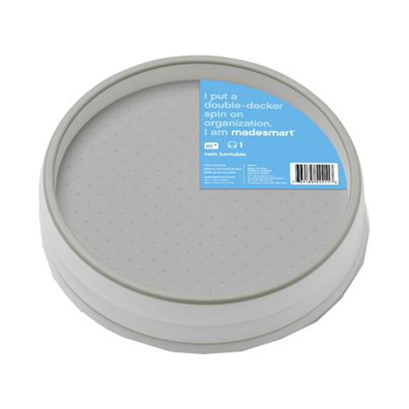 MadeSmart 95-53311-06 Basic 10 Inch Kitchen Twin Turntable - White - Quantity 6