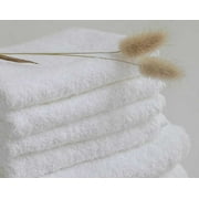 MadeTerra S White Premium Hand Towels Pack of 12, 100% Cotton, Soft & Absorbent Face Towels, Perfect for Spa, Gym, and Bathroom  Size 13x13