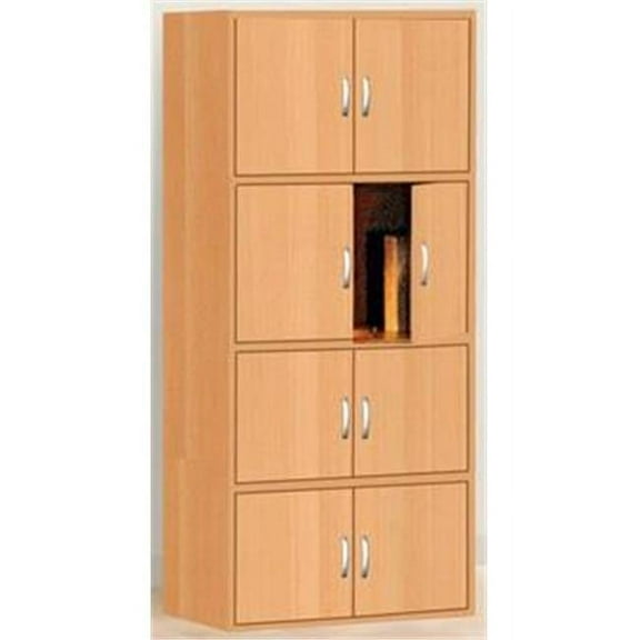 MadeToOrder Beech 8 Door Storage Cabinet, Compressed Wood, 15 x 24 x 54 in