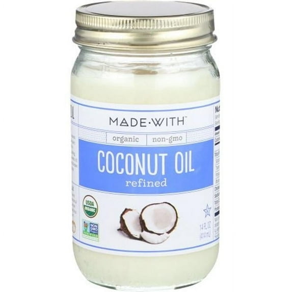 Made With - Organic Coconut Oil Refined - 14 Fo, Case of 6