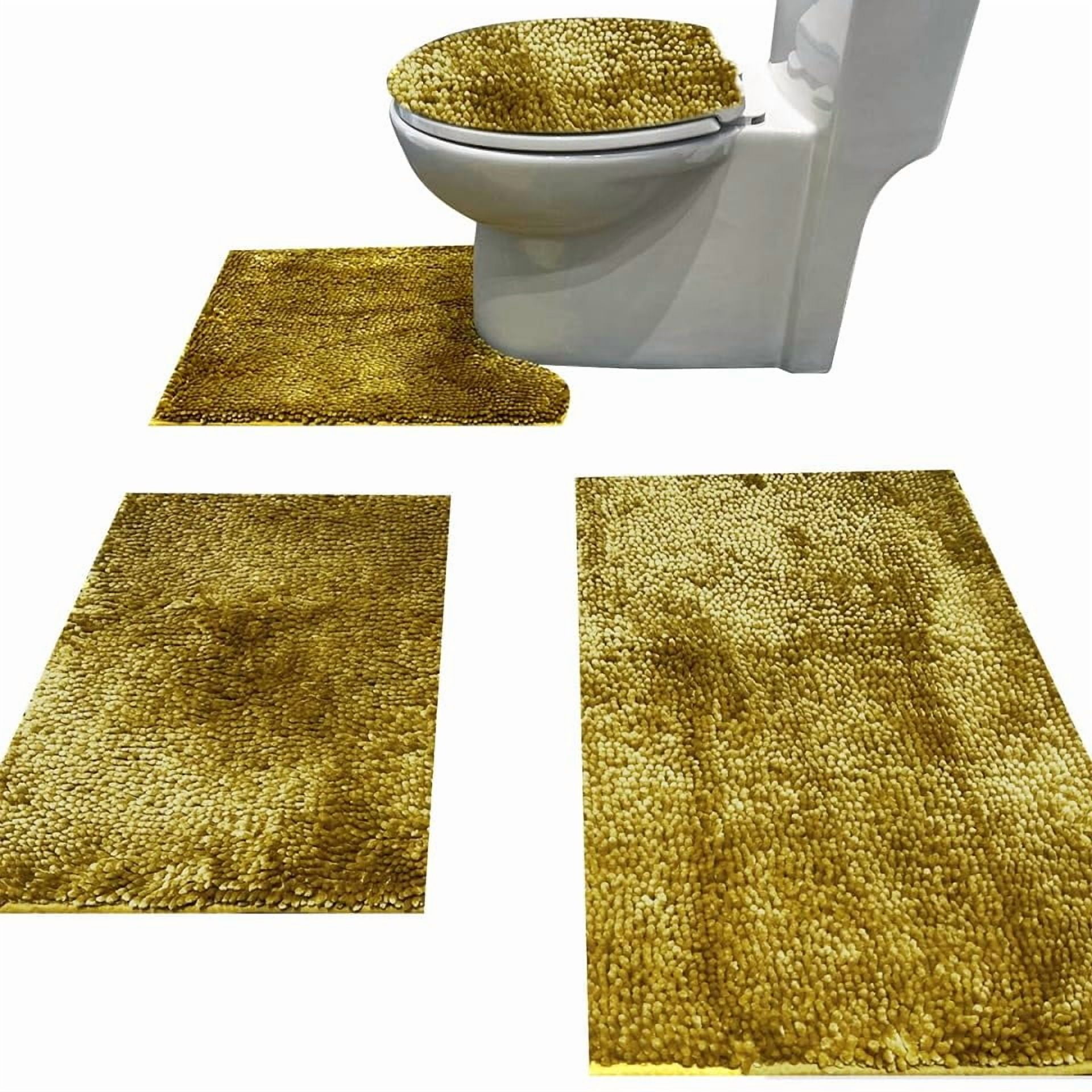Madeals Copertura In Tessuto Per Coperchio Del Water, Colore Foglia Di Tè, Elasticizzata, Lavabile - 4