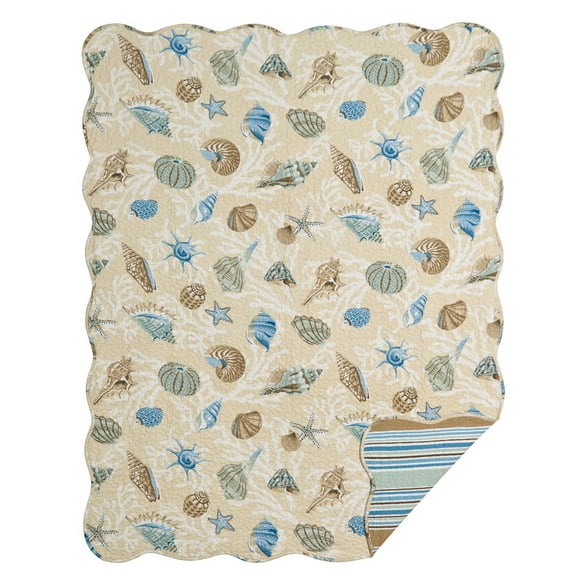 Madeira Quilted Throw Blanket 58"L x 48"W