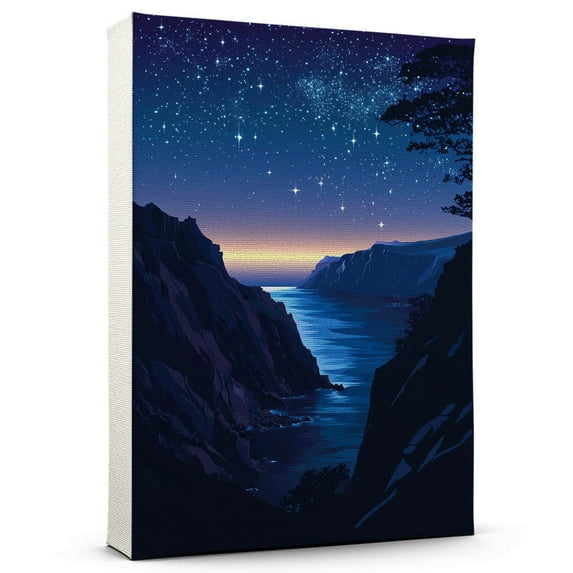 Madeira Travel Starry Night Canvas Print, Portugal Canvas Wall art, Madeira Map Canvas, Portugal Travel Art Picture Print -96AZ805