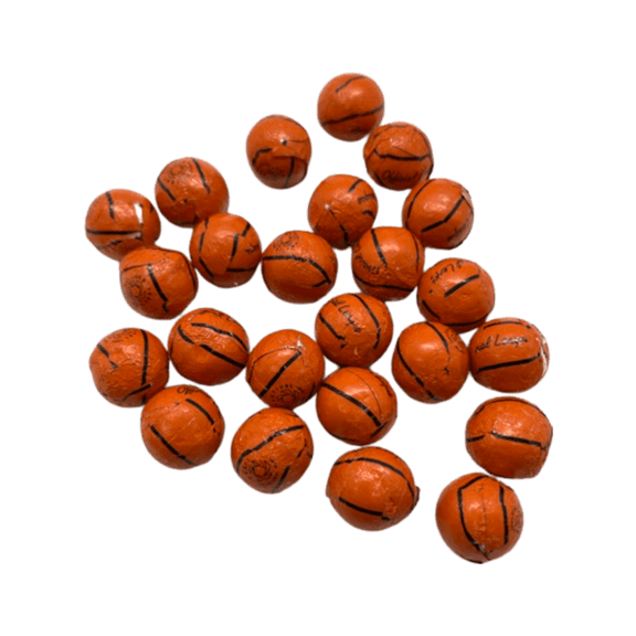 Madelaine Foil Wrapped Basketballs 2 lb. Bulk Bag