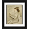 thumbnail image 1 of Madeleine Cartailhac 12x14 Black Ornate Wood Framed Double Matted Museum Art Print Titled: Portrait of Sarah Bernhardt (1844-1923), Dramatic Artist. (1879), 1 of 5