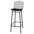 thumbnail image 1 of Madeline Barstool with Seat Cushion in Black, 41.73 x 16.53 x 20.86 in., 1 of 1