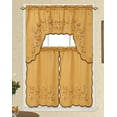 thumbnail image 1 of Madeline Kitchen Curtain (Gold/Brown), 1 of 1