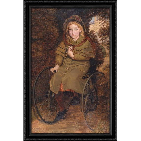 Madeline Scott 28x40 Large Black Ornate Wood Framed Canvas Art by Ford Madox Brown