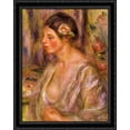thumbnail image 1 of Madeline wearing a Rose 28x34 Large Black Ornate Wood Framed Canvas Art by Pierre Auguste Renoir, 1 of 2